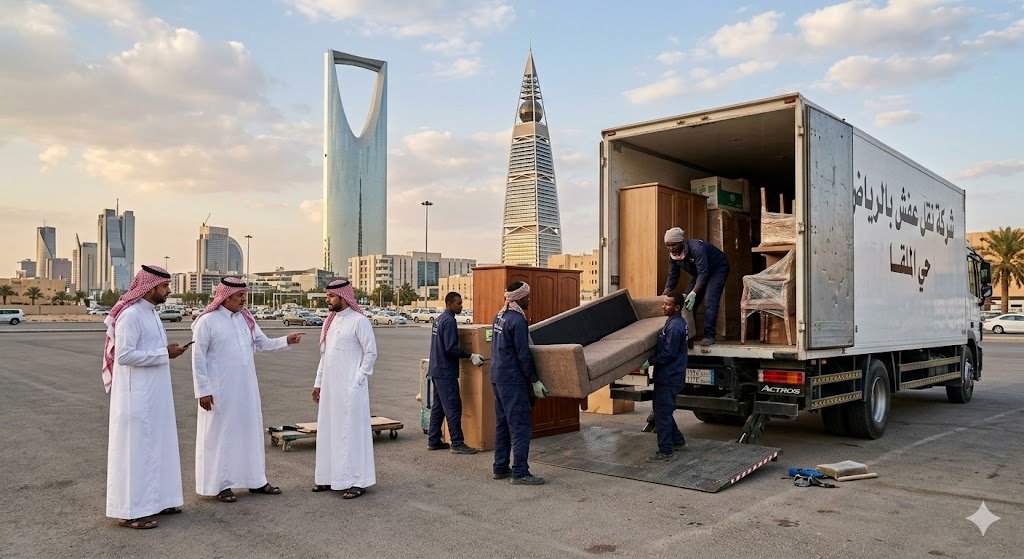 تكلفة نقل عفش في حي الملقا بالرياض شامل الفك والتركيب والتأمين